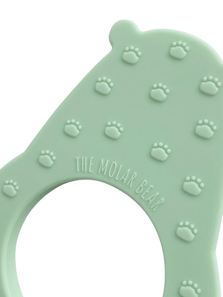 The Molar Bear Silicone Teether - Minty Green - Stylemykid.com