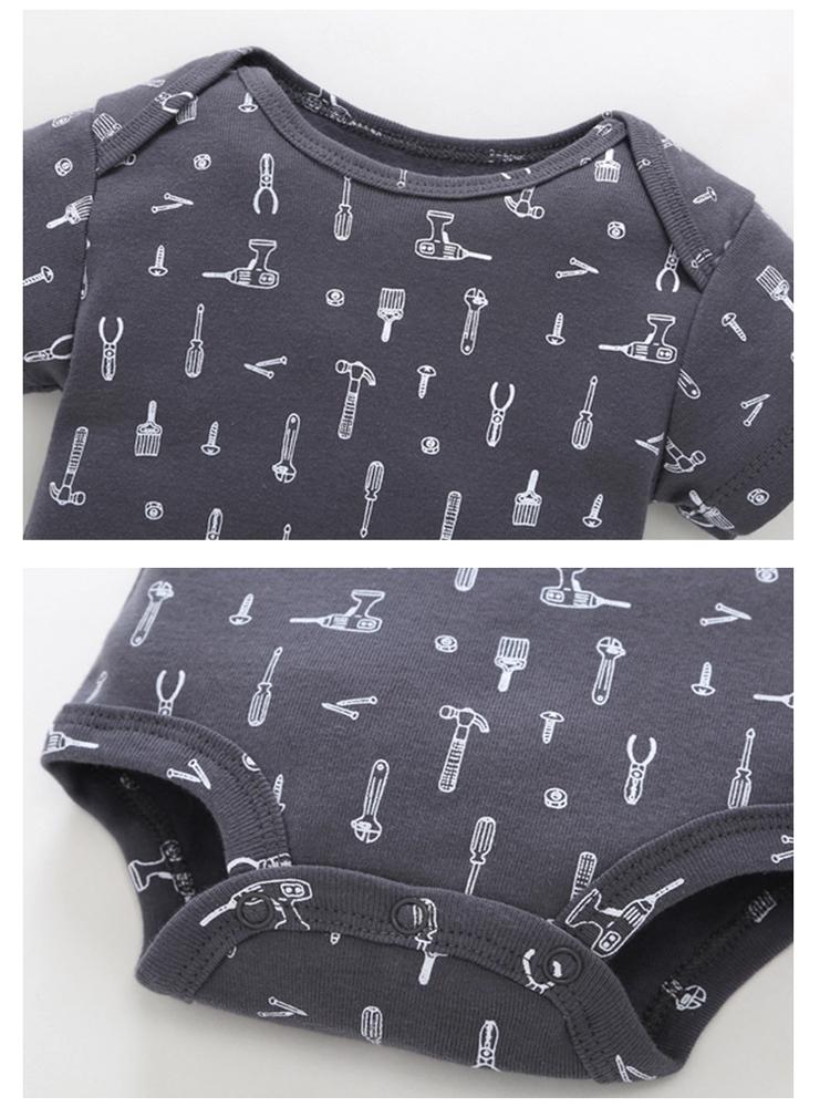 Boys 5 Sleepsuit Pack 100% Cotton - Tools - Stylemykid.com