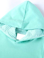 Ursula the Unicorn - Girls Long Sleeve Hooded Turquoise Unicorn Dress - Stylemykid.com