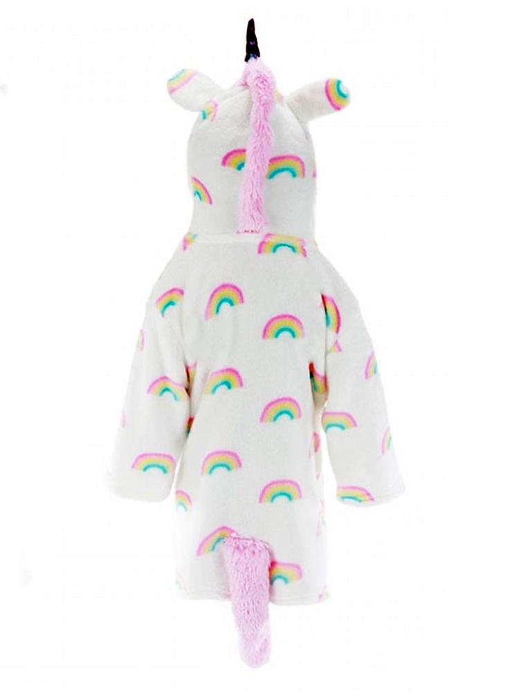 Rainbow Unicorn Soft Touch Hooded Dressing Gown - 6 Months to 2 Years - Stylemykid.com