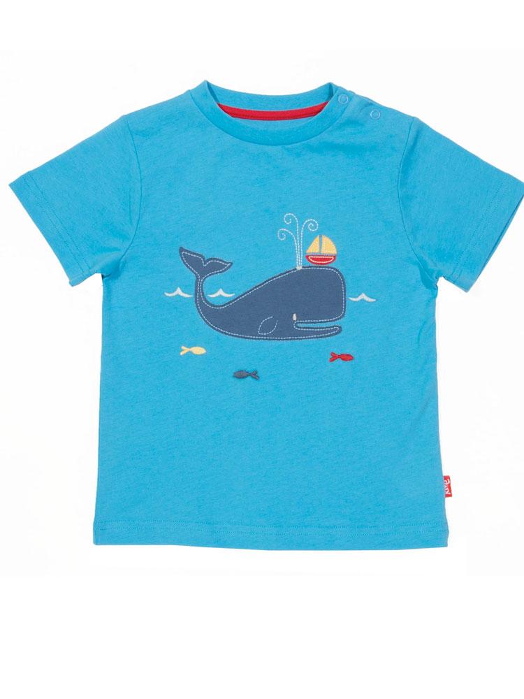 KITE Organic - Whale of a Time Blue T-Shirt 0-6 months - Stylemykid.com