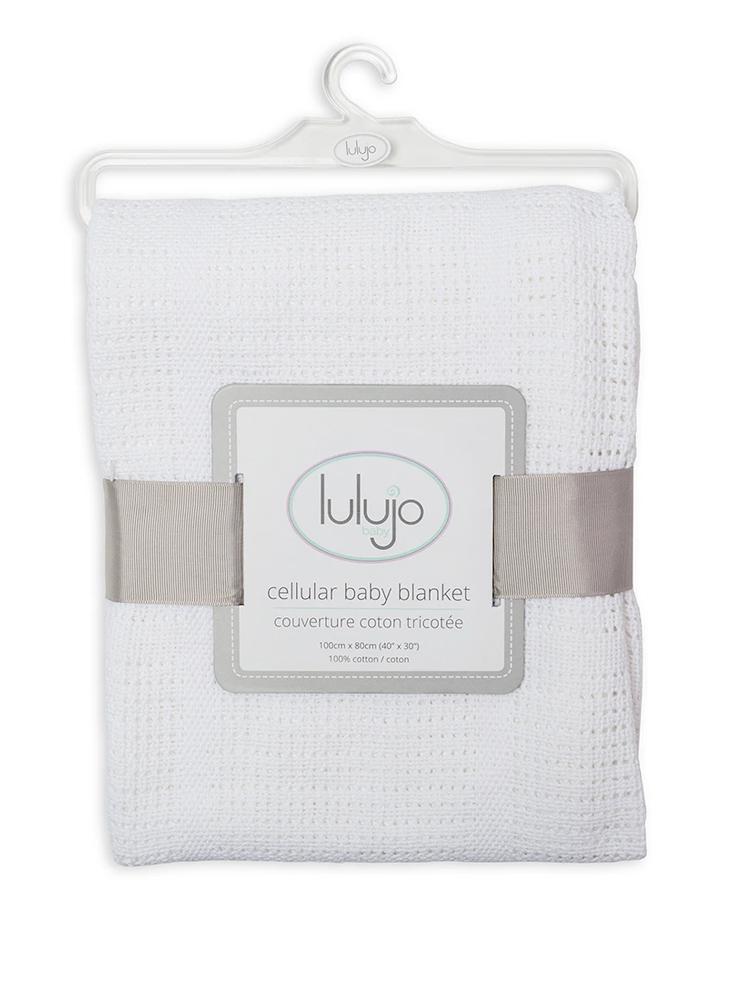 Cellular Blanket For Baby By Lulujo White