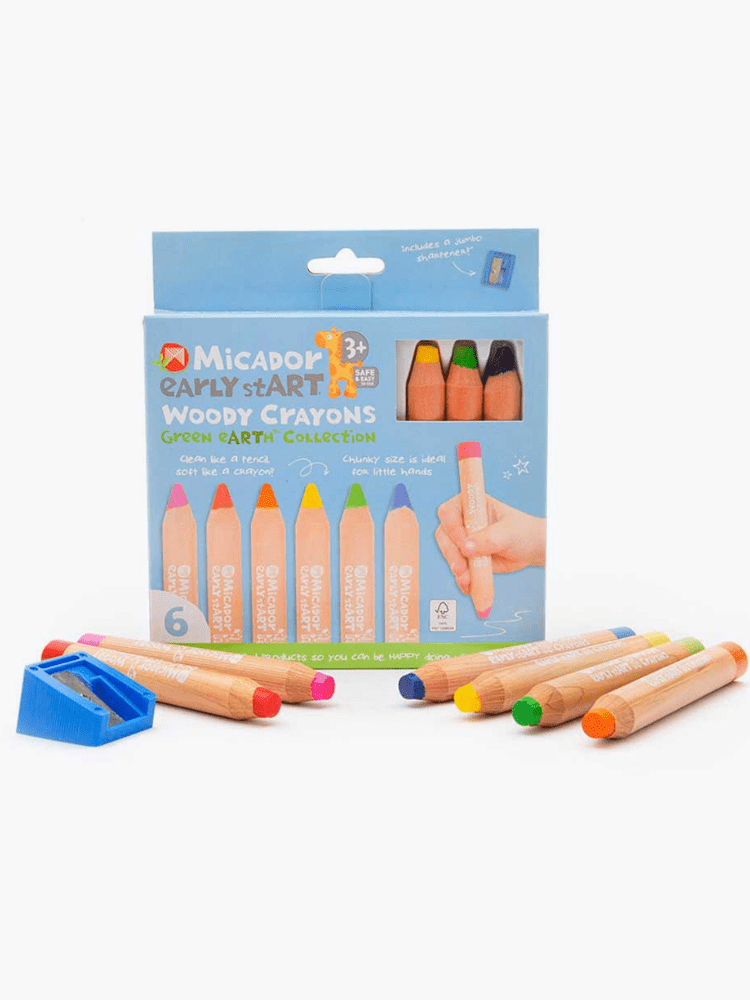 Micador early stART - Woody Wax Crayons - 6 pack - Stylemykid.com