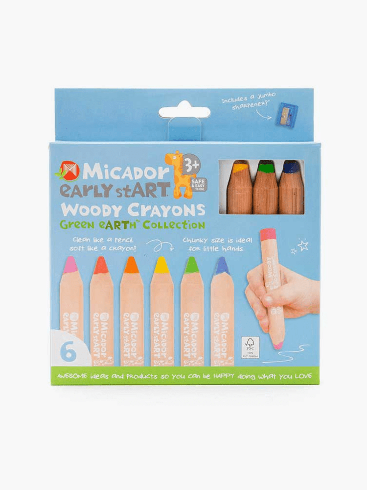 Micador early stART - Woody Wax Crayons - 6 pack - Stylemykid.com