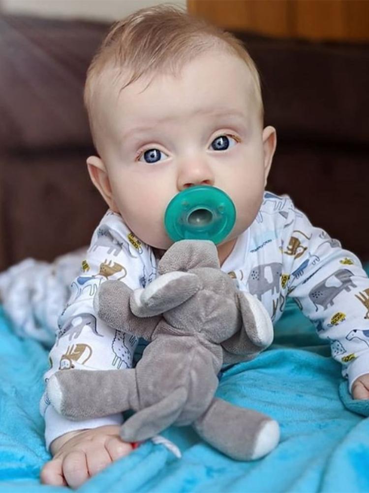 WubbaNub - Baby Elephant Dummy with Toy - Stylemykid.com
