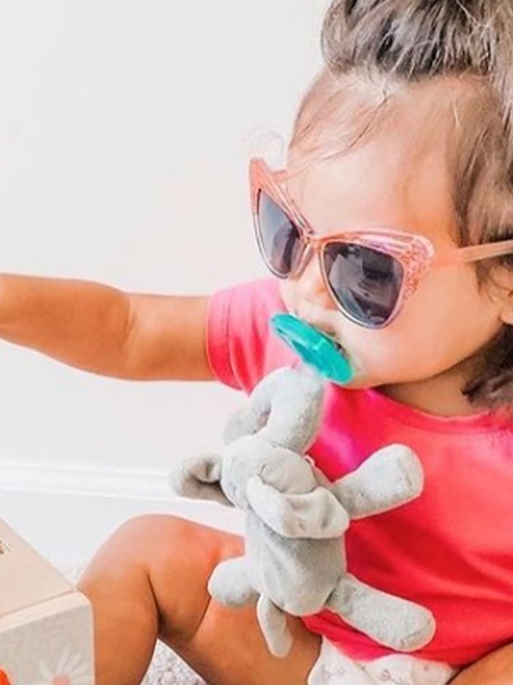 WubbaNub - Baby Elephant Dummy with Toy - Stylemykid.com