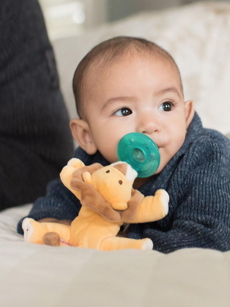 WubbaNub - Baby Lion Dummy with Toy - Stylemykid.com