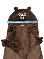 Zoocchini - Kids Large Wearable Hooded Blanket - Brown Bear - 3 years up - Stylemykid.com