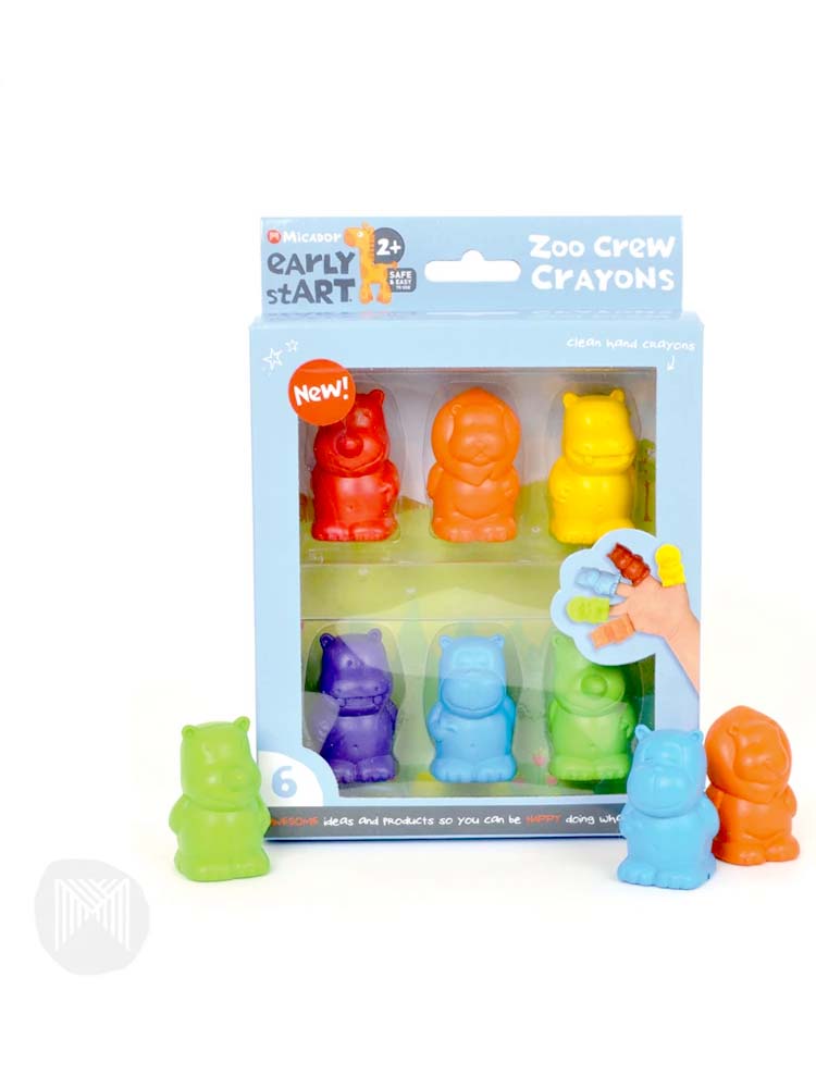 Micador early stART - Zoo Crew Animal Crayons 6 Pack - Stylemykid.com