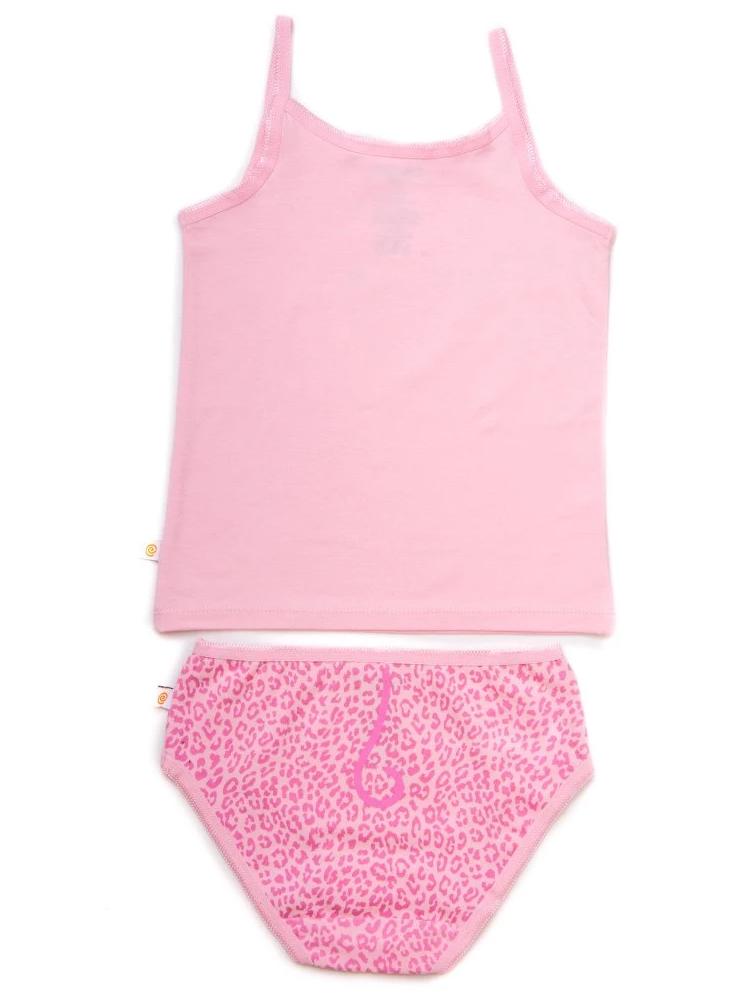 Zoocchini - Girls Organic Cami Underwear Set - Kallie the Kitten - Pink/Leopard Print 2 to 6 Y - Stylemykid.com