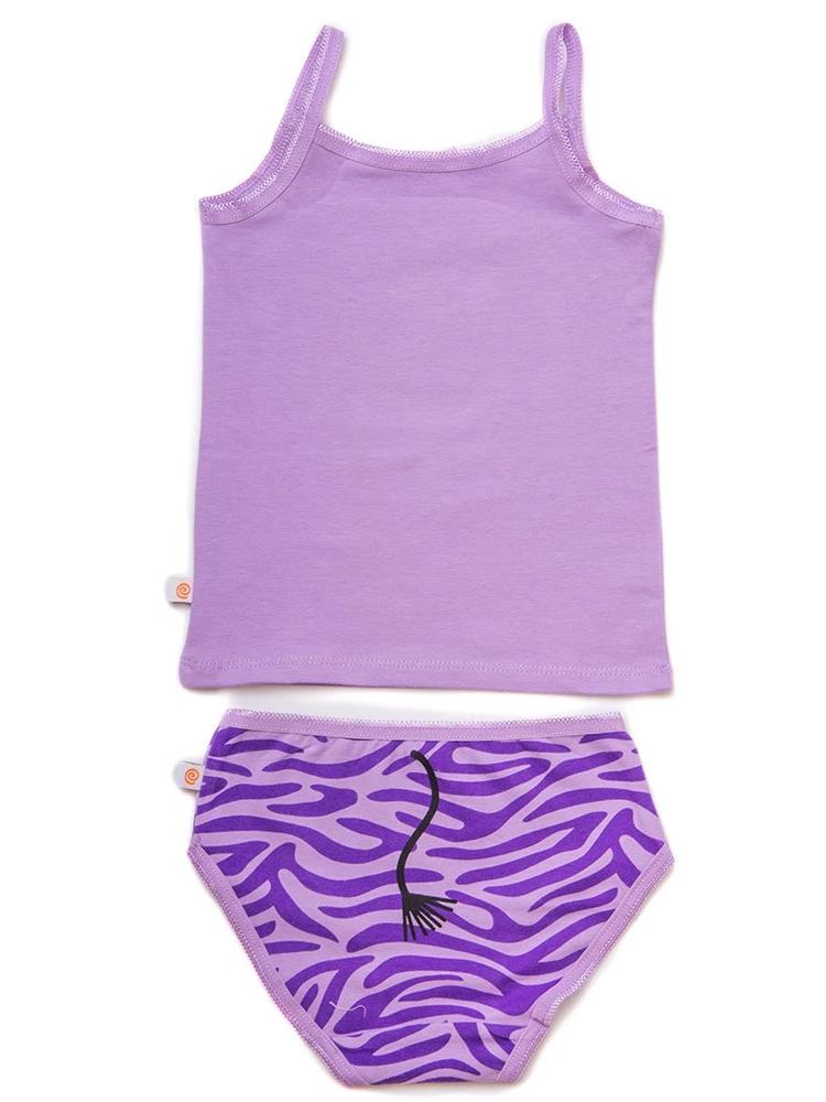 Zoocchini - Girls Organic Cami Organic Underwear Set - Ziggy the Zebra/Lavender 2 to 6 Y - Stylemykid.com