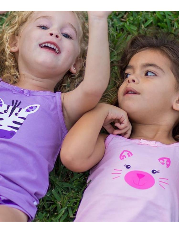 Zoocchini - Girls Organic Cami Organic Underwear Set - Ziggy the Zebra/Lavender 2 to 6 Y - Stylemykid.com