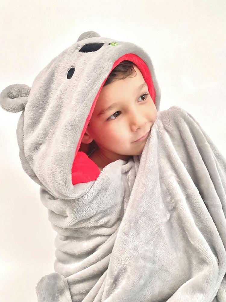 Zoocchini - Kids Large Wearable Hooded Blanket - Brown Bear - 3 years up - Stylemykid.com