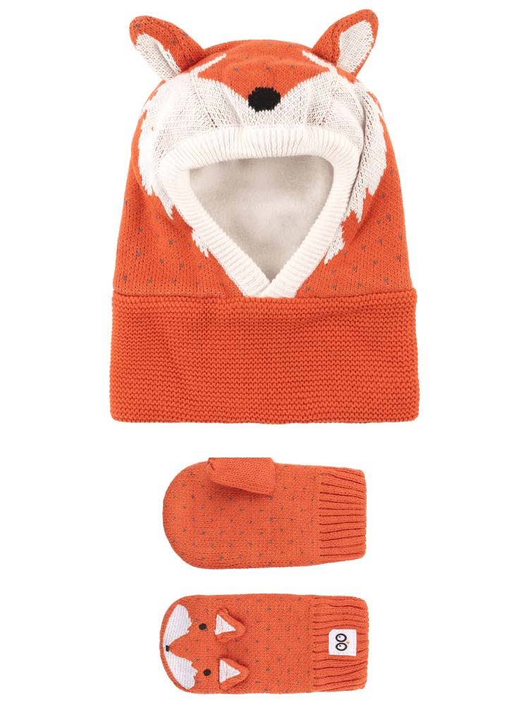 Zoocchini - Baby & Toddler Knitted Balaclava Hat - Finley the Fox - 6 months to 2 years - Stylemykid.com