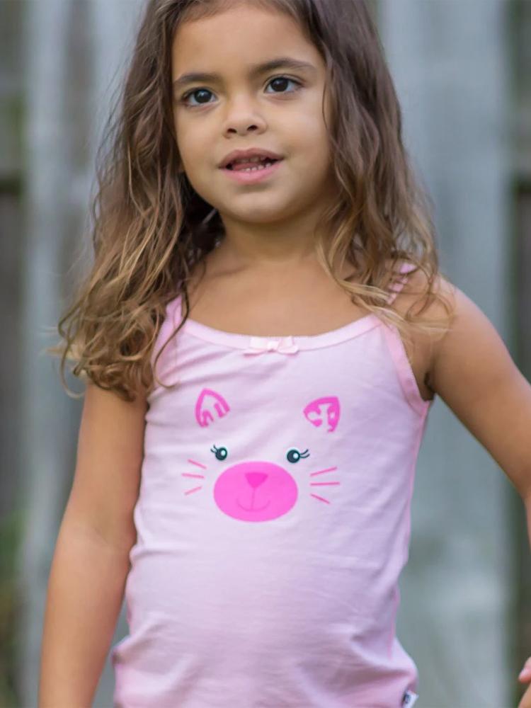 Zoocchini - Girls Organic Cami Underwear Set - Kallie the Kitten - Pink/Leopard Print 2 to 6 Y - Stylemykid.com