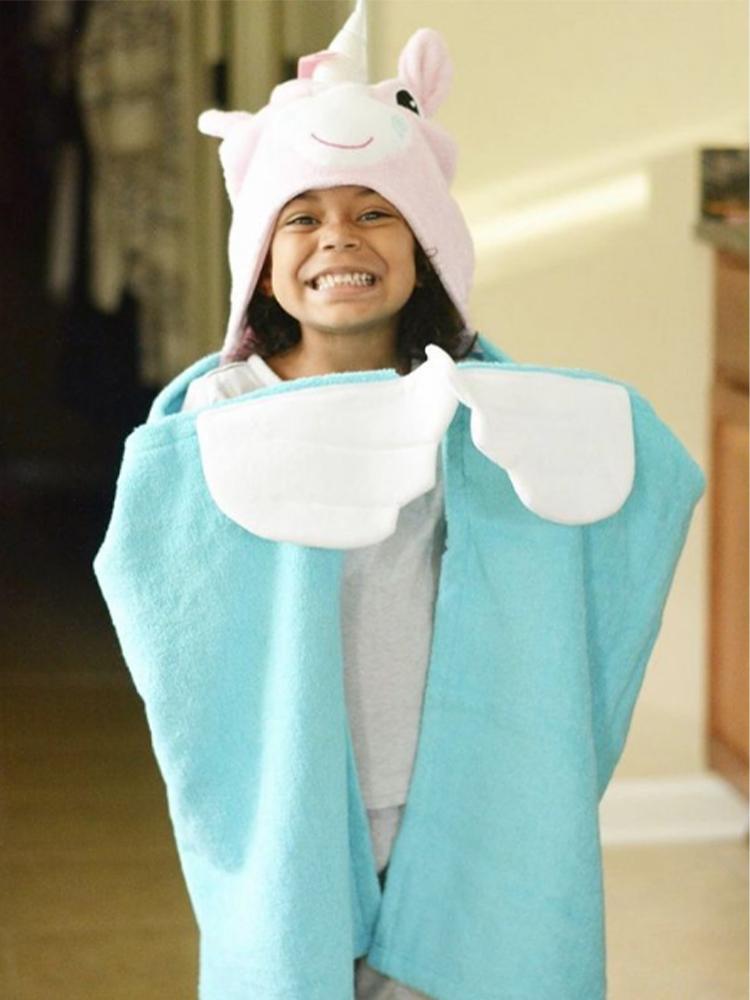 Zoocchini - Animal Cotton Kids Hooded Towel - Allie the Alicorn - 2 Years Upwards - Stylemykid.com
