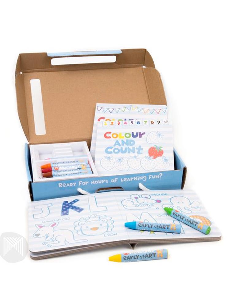 Micador early stART - Colourtivities Board Book & Tri-Grip Crayon Set - Stylemykid.com