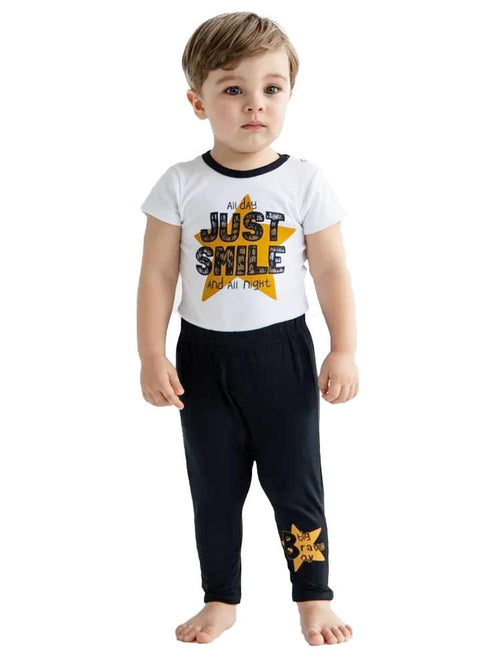 Artie - Big Brave Boy Baby and Boy Black Legging Bottoms - Stylemykid.com