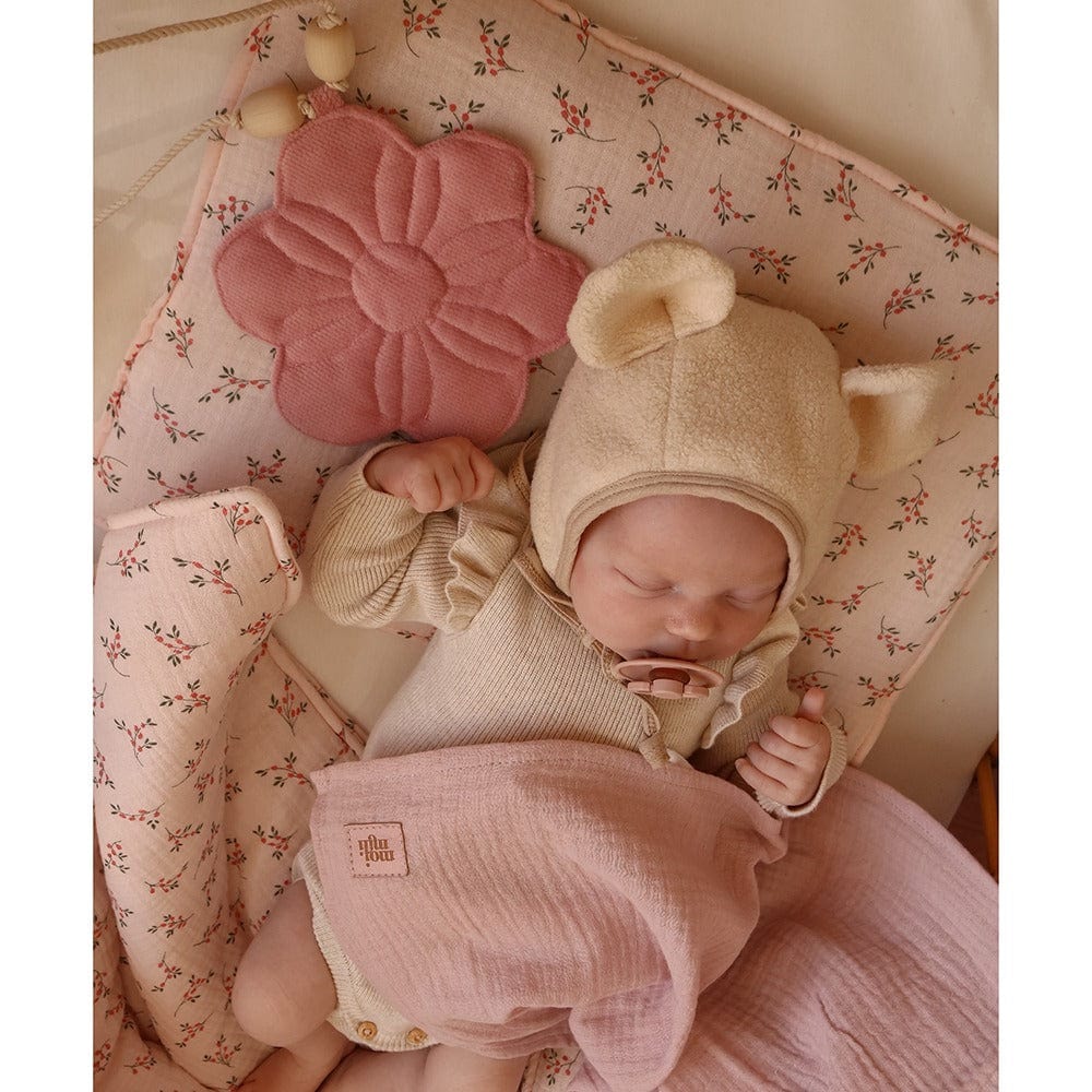 Organic Muslin Swaddle Blanket For Baby By Moi Mili Baby Pink