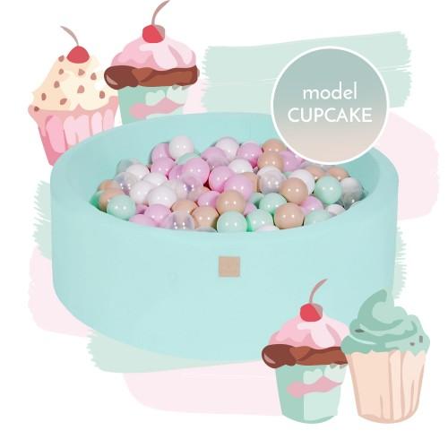MeowBaby - Cupcake - Luxury Round Ball Pit Set with 250 Balls - Kids Ball Pool - 90cm Diameter (UK and Europe Only) - Stylemykid.com