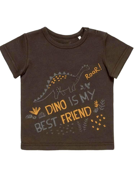 Artie - Dino Best Friend Grey Baby and Boy T Shirt - Stylemykid.com