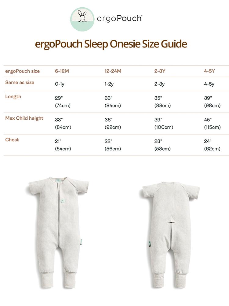 Sleep Onesie 1.0 Tog For Kids By ergoPouch Grey Marle