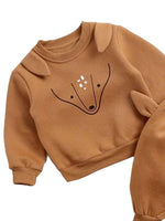Foxy Pop - Long Sleeve Top & Bottoms 2 Piece Outfit with Foxy Ears - 6M to 2Y - Stylemykid.com