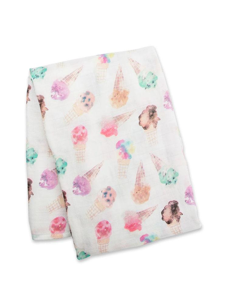 Swaddle Blanket For Baby By Lulujo Ice Cream