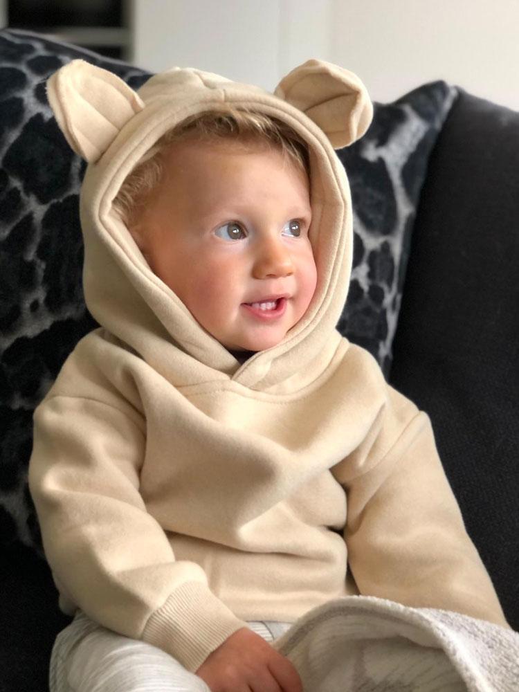 Unisex Animal Ears Hooded Sweatshirt Pink