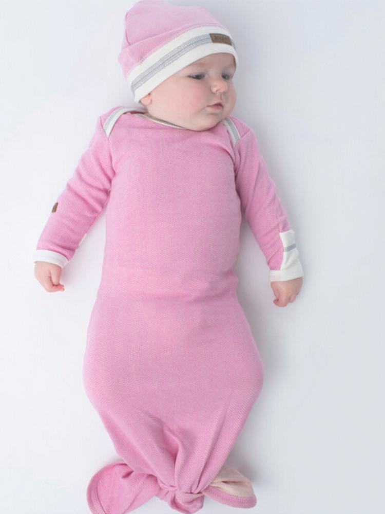 Juddlies - Organic Sunset Pink Baby Beanie Hat - Cottage Collection - Stylemykid.com