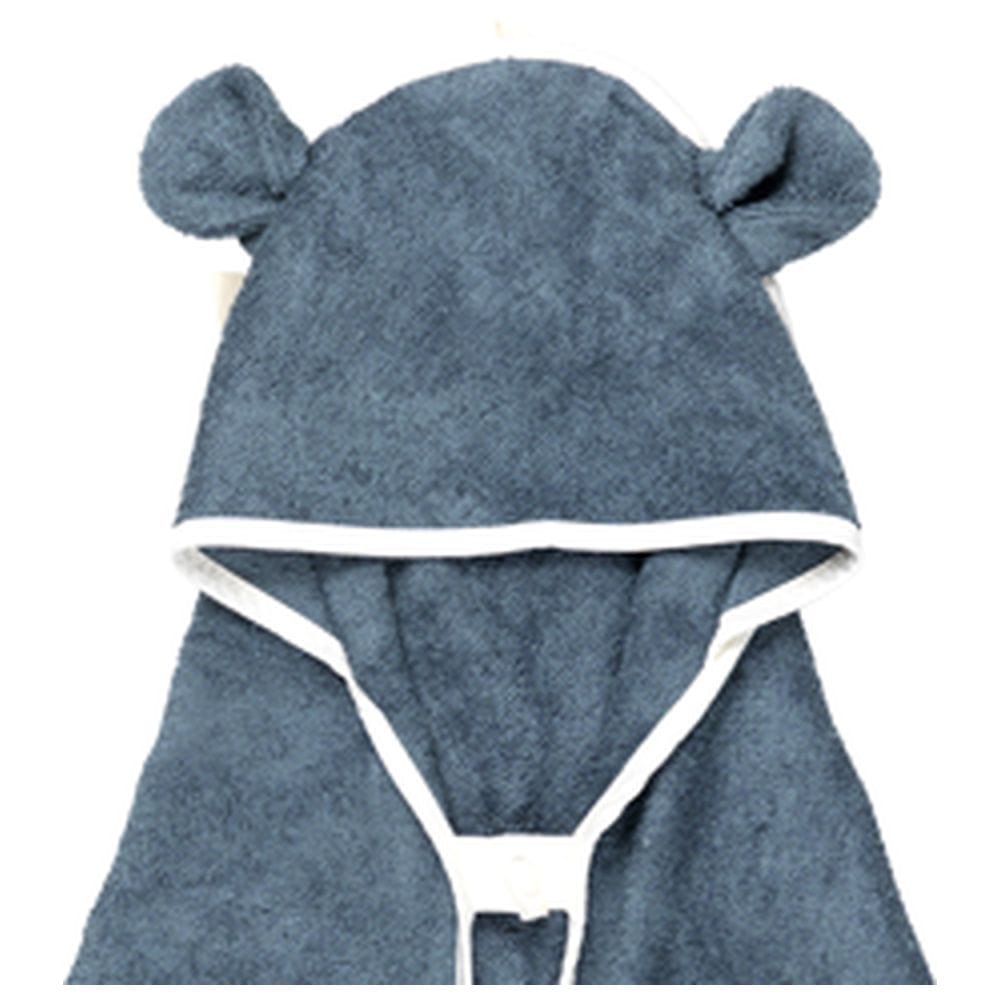Bear Bamboo Hooded Towel For Kids By Fabelab Blue Spruce