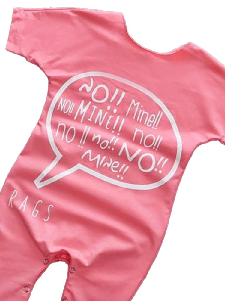 No!! Mine!! Pink Shortie Baby Romper Playsuit - Stylemykid.com