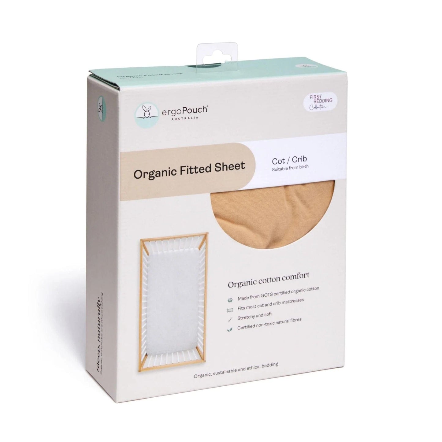Ergopouch - Carry Cot Fitted Sheet - Wheat - Stylemykid.com