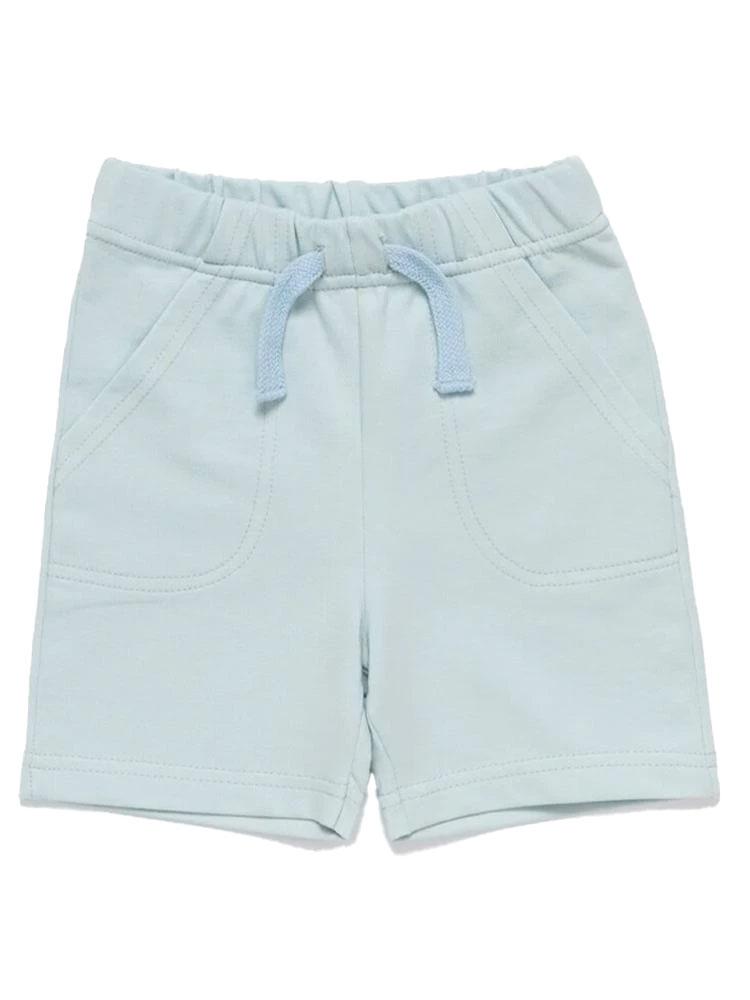 Artie - Pale Blue French Terry Baby and Little Kids Shorts - Stylemykid.com