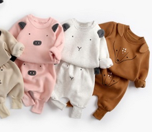 Polar Bear Pop - Long Sleeve Top & Bottoms 2 Pc Outfit with Polar Bear Ears - Stylemykid.com