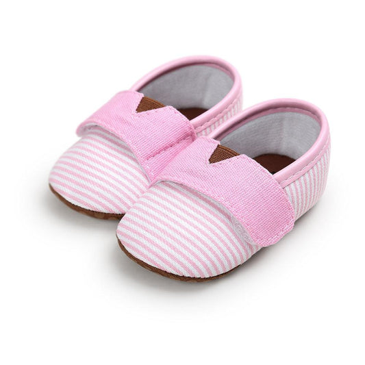 Pink Canvas Slip-Ons Baby Soft Shoes 0 to 6 months - Stylemykid.com