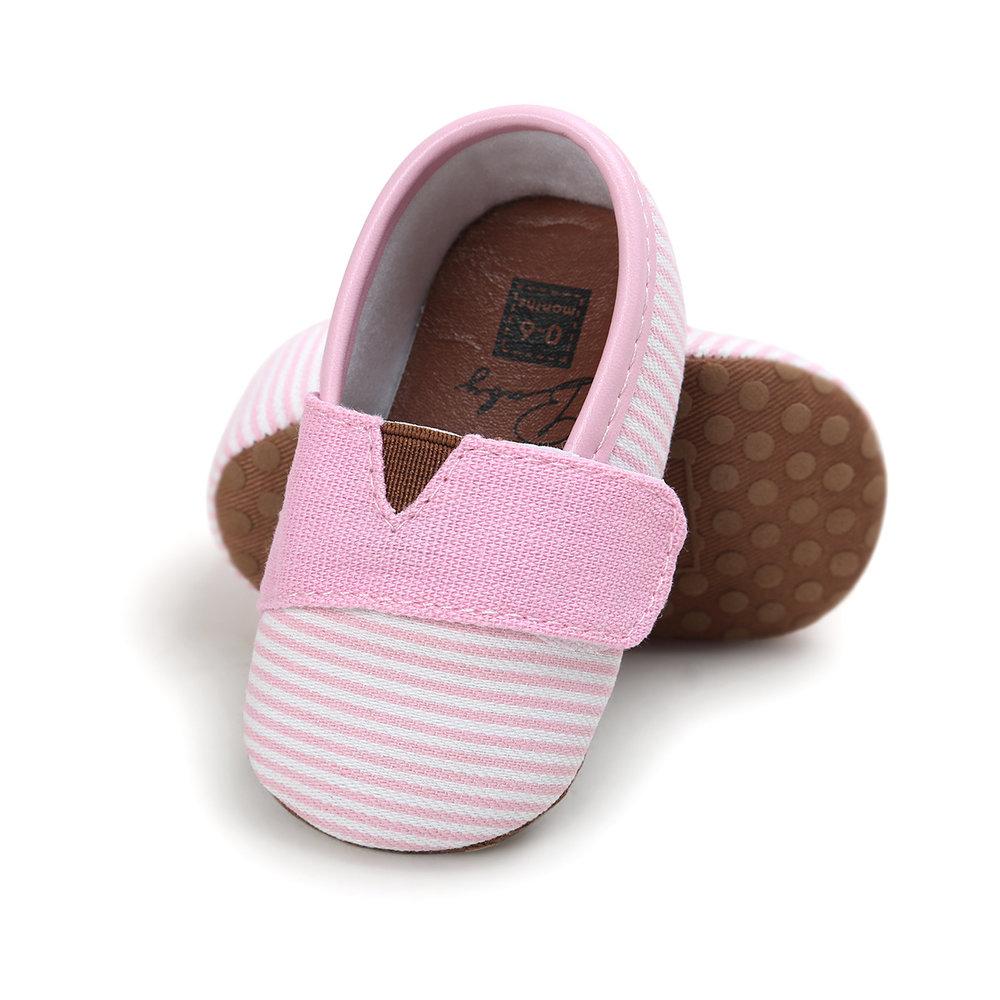 Pink Canvas Slip-Ons Baby Soft Shoes 0 to 6 months - Stylemykid.com
