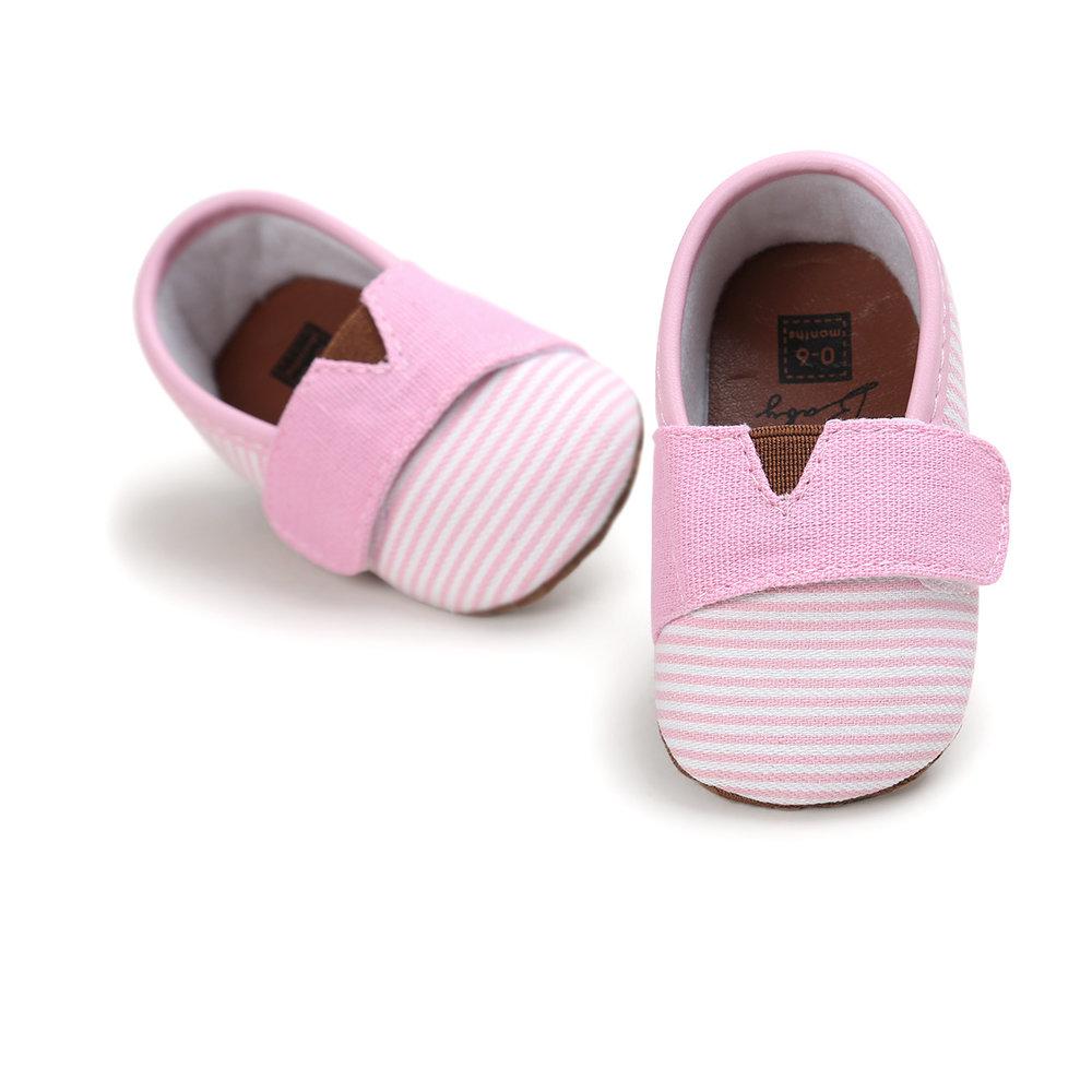 Pink Canvas Slip-Ons Baby Soft Shoes 0 to 6 months - Stylemykid.com