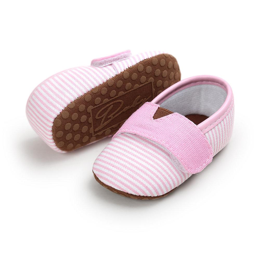 Pink Canvas Slip-Ons Baby Soft Shoes 0 to 6 months - Stylemykid.com