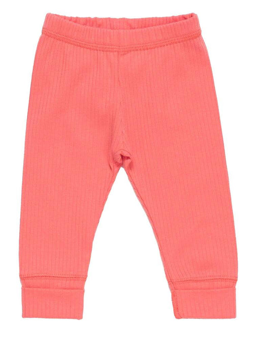 Artie - Bright Pink Ribbed Baby and Girl Leggings - Stylemykid.com