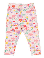 Artie - Flowers & Rainbows Multicoloured Baby and Girl Leggings - Stylemykid.com