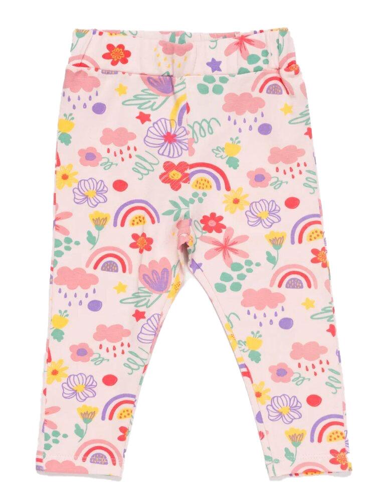 Artie - Flowers & Rainbows Multicoloured Baby and Girl Leggings - Stylemykid.com
