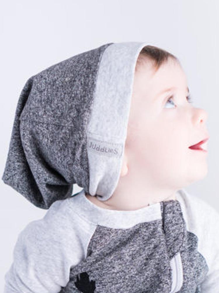 Juddlies - Organic Baby Playsuit Sleepsuit with Double Zip - Raglan Collection - Graphite Black/Grey - Stylemykid.com