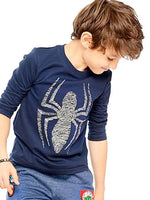 Spider-Man Metallic Spider Embroidery Long Sleeve Top - 3to6Years - Stylemykid.com