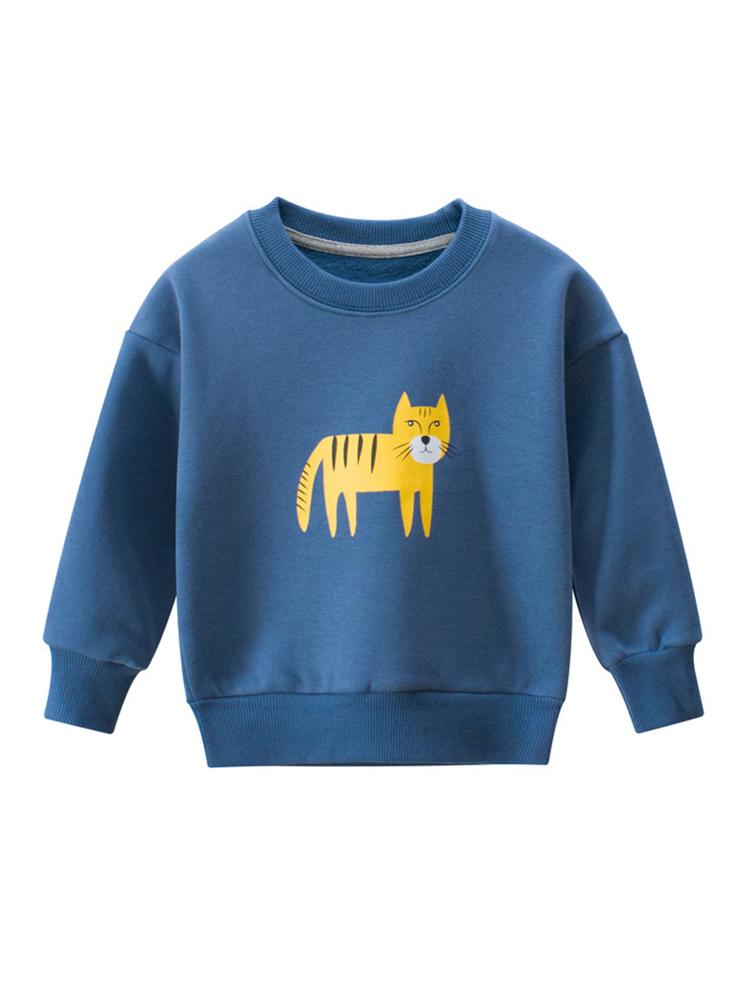 Tiger Trouble - Boys/ Girls Cornflower Blue Sweatshirt - Stylemykid.com