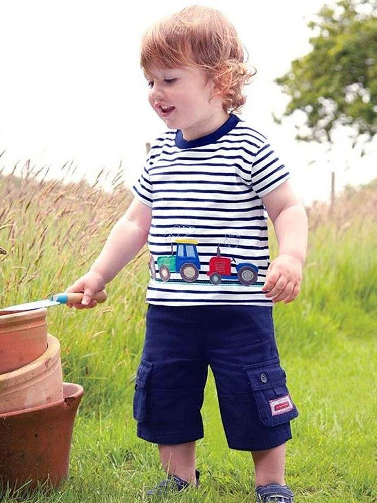 Tractor Stripes Kids T-Shirt - Stylemykid.com