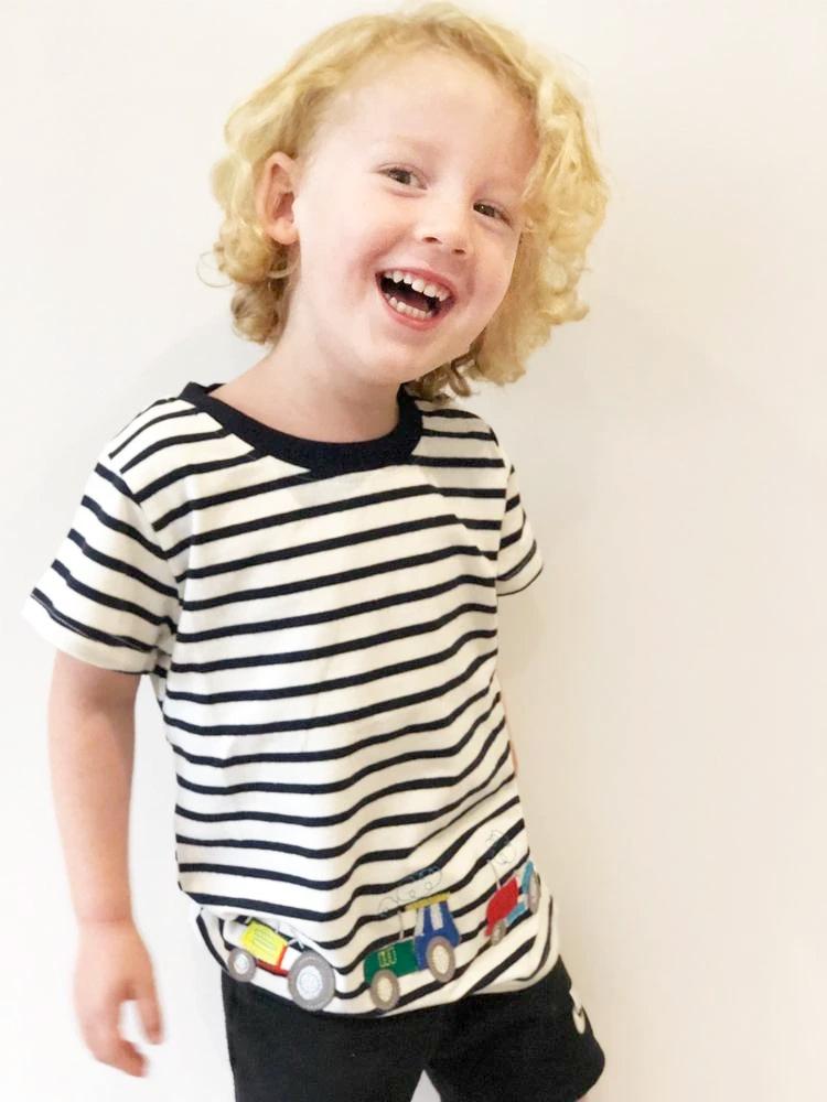 Tractor Stripes Kids T-Shirt - Stylemykid.com