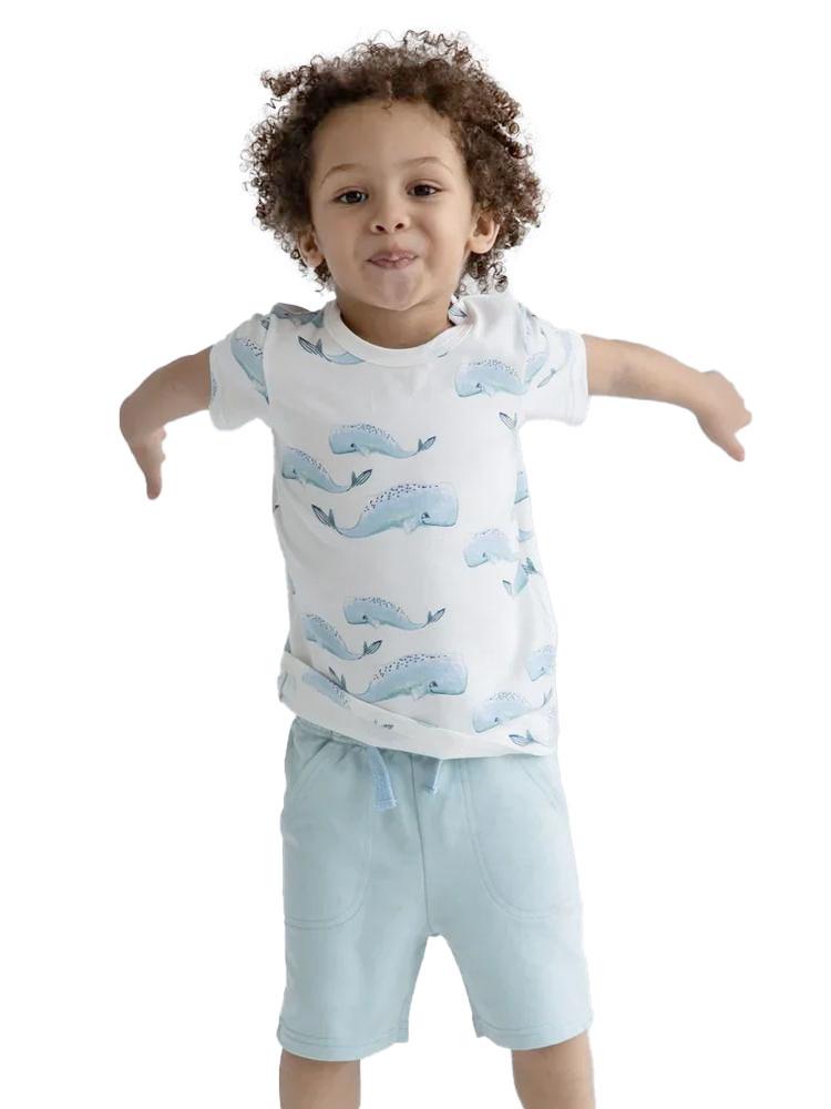 Artie - Whale Patterned Baby and Little Kids T Shirt - Stylemykid.com