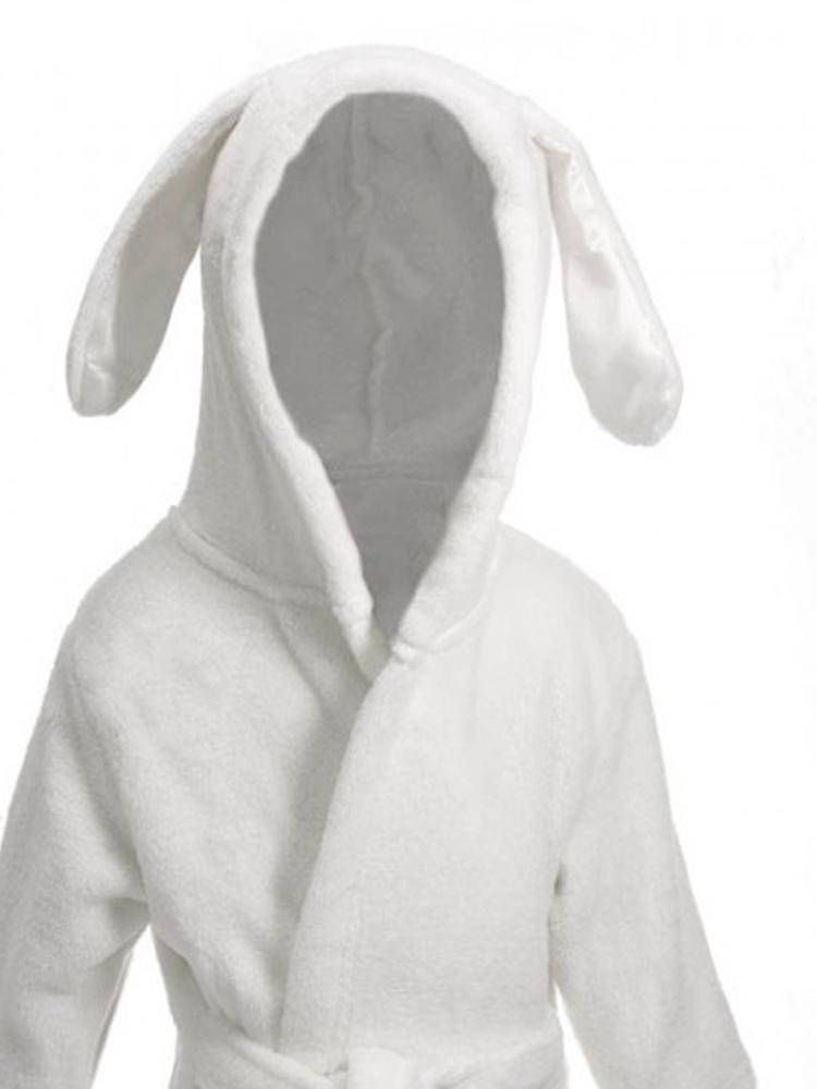White Bunny Ears Children's Hooded Dressing Gown - 12-18 Months (LAST ONE!) - Stylemykid.com
